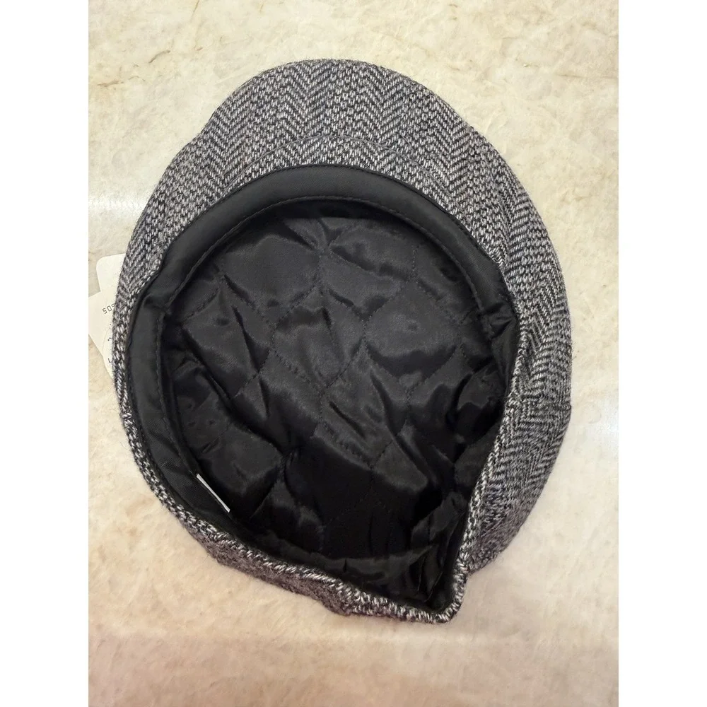 Brew with tags  Vintage Wool Blend Hat Tweed Newsboy Hat, Marked 7-7 1/8 M